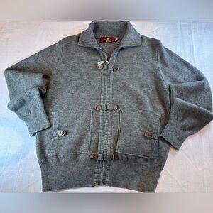 Vintage Xue Ma Men’s Light Grey Zip Cardigan size XL
